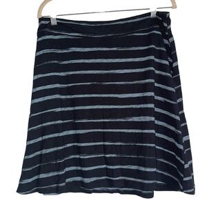 Fresh Produce Sz‎ M Striped A-Line Skirt Women's Casual Black Gray USA Made